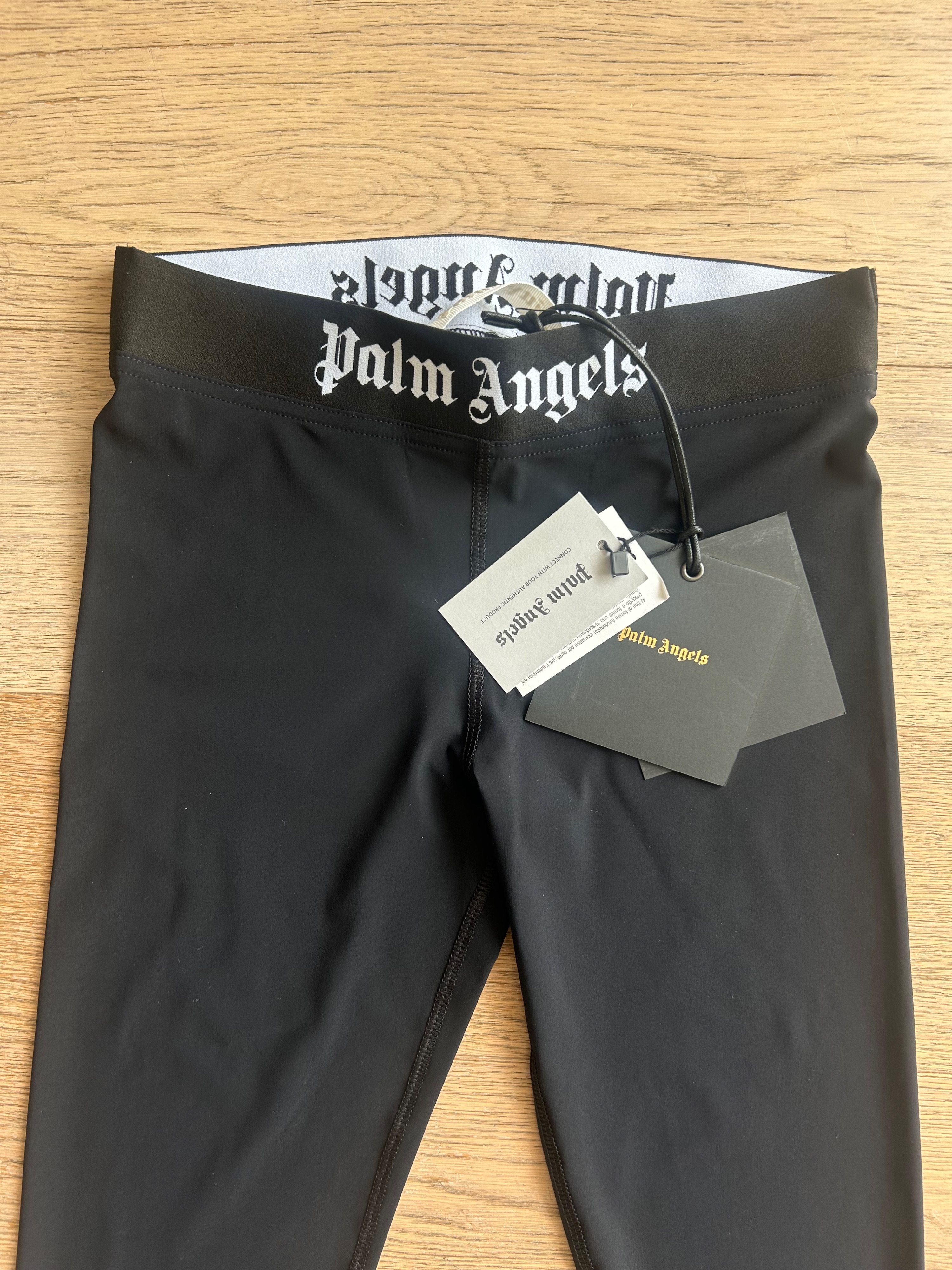 Palm Angels Black Stretch Leggings Size S polyamide/elastane