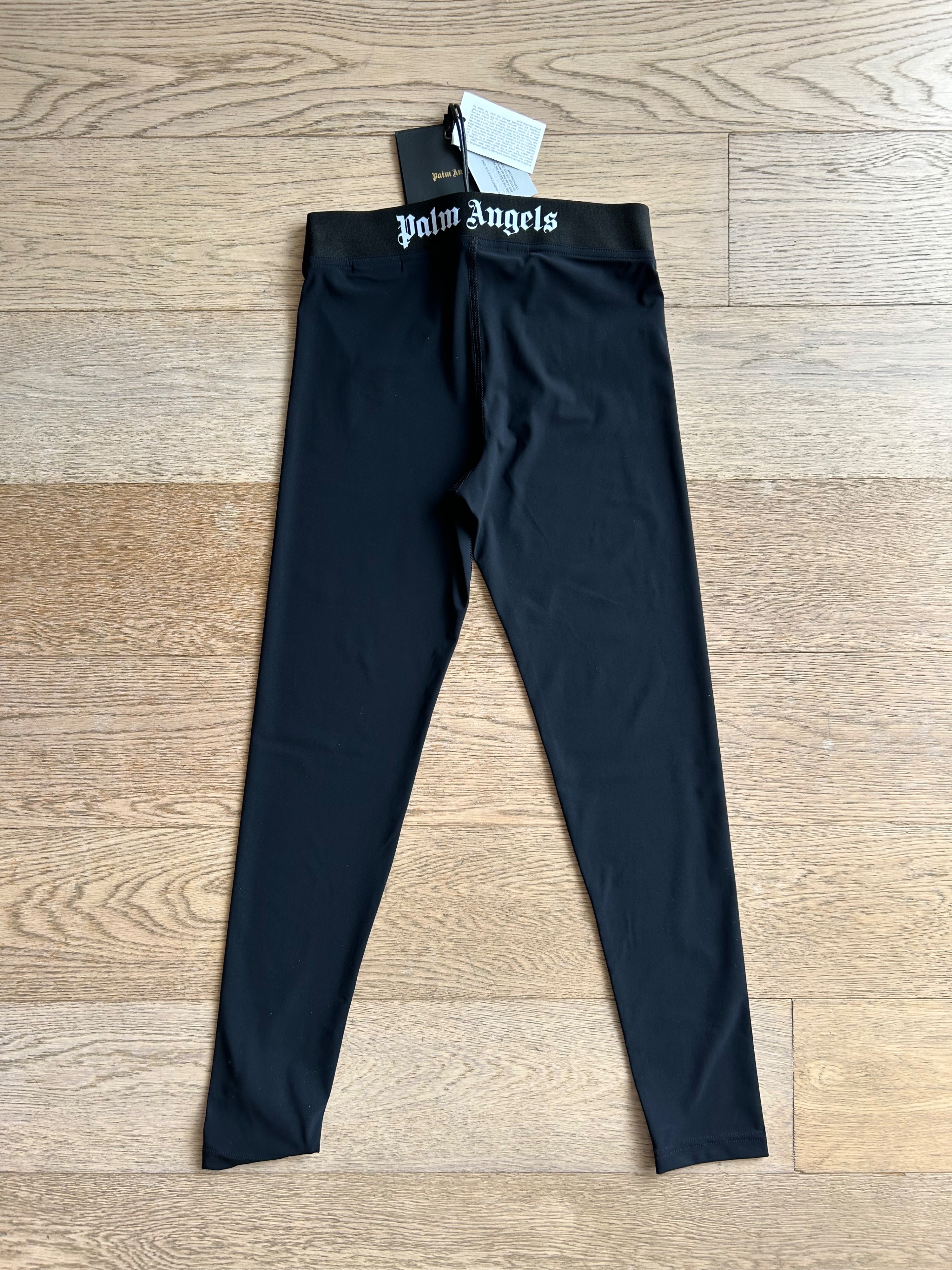 Palm Angels Black Stretch Leggings Size S polyamide/elastane