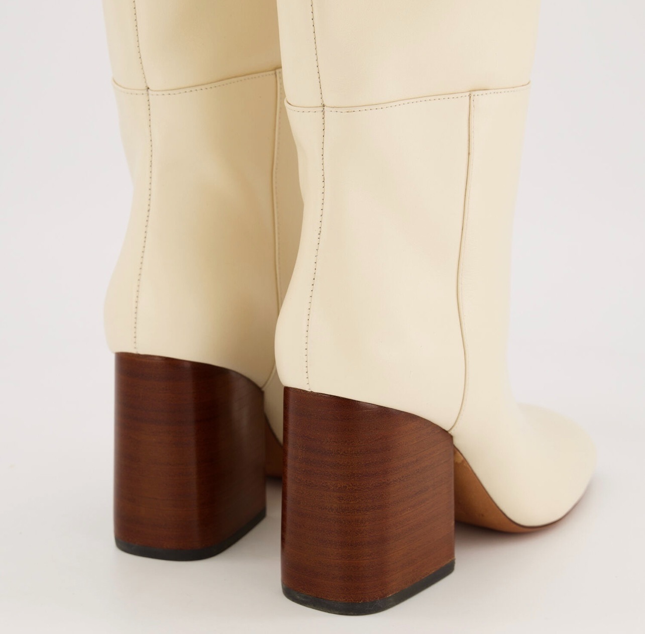 Marni Ivory Leather OTK Boots Size 36