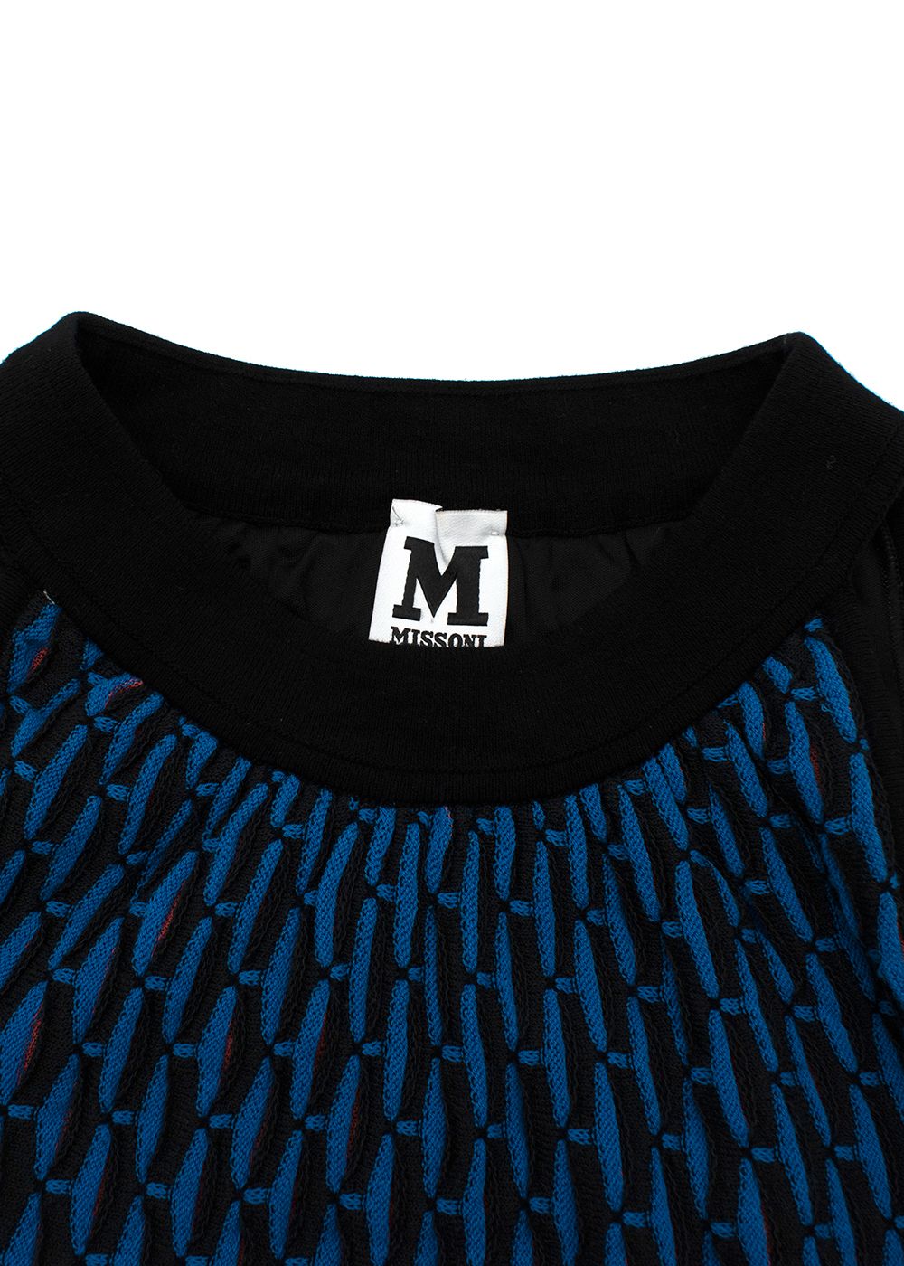 Missoni M blue  black knitted dress Size XS cotton