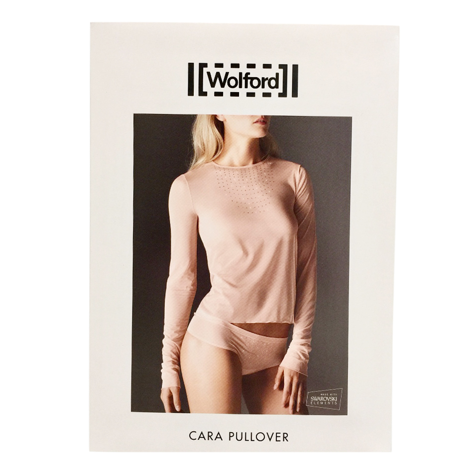 Wolford Swarovski Crystal Cara Pullover Size M Beige/Nude polyamide/elastane/swarovski crystals