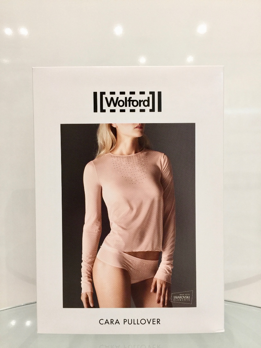 Wolford Swarovski Crystal Cara Pullover Size M Beige/Nude polyamide/elastane/swarovski crystals