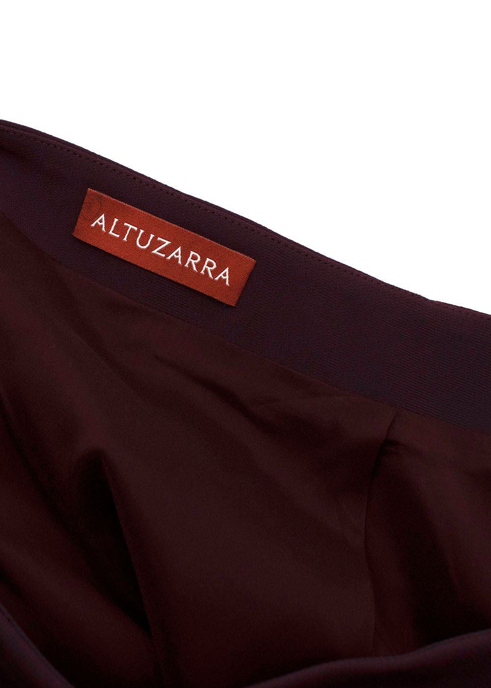 Preowned Altuzarra Lester Crepe Pencil Skirt Burgundy triacetate/polyester