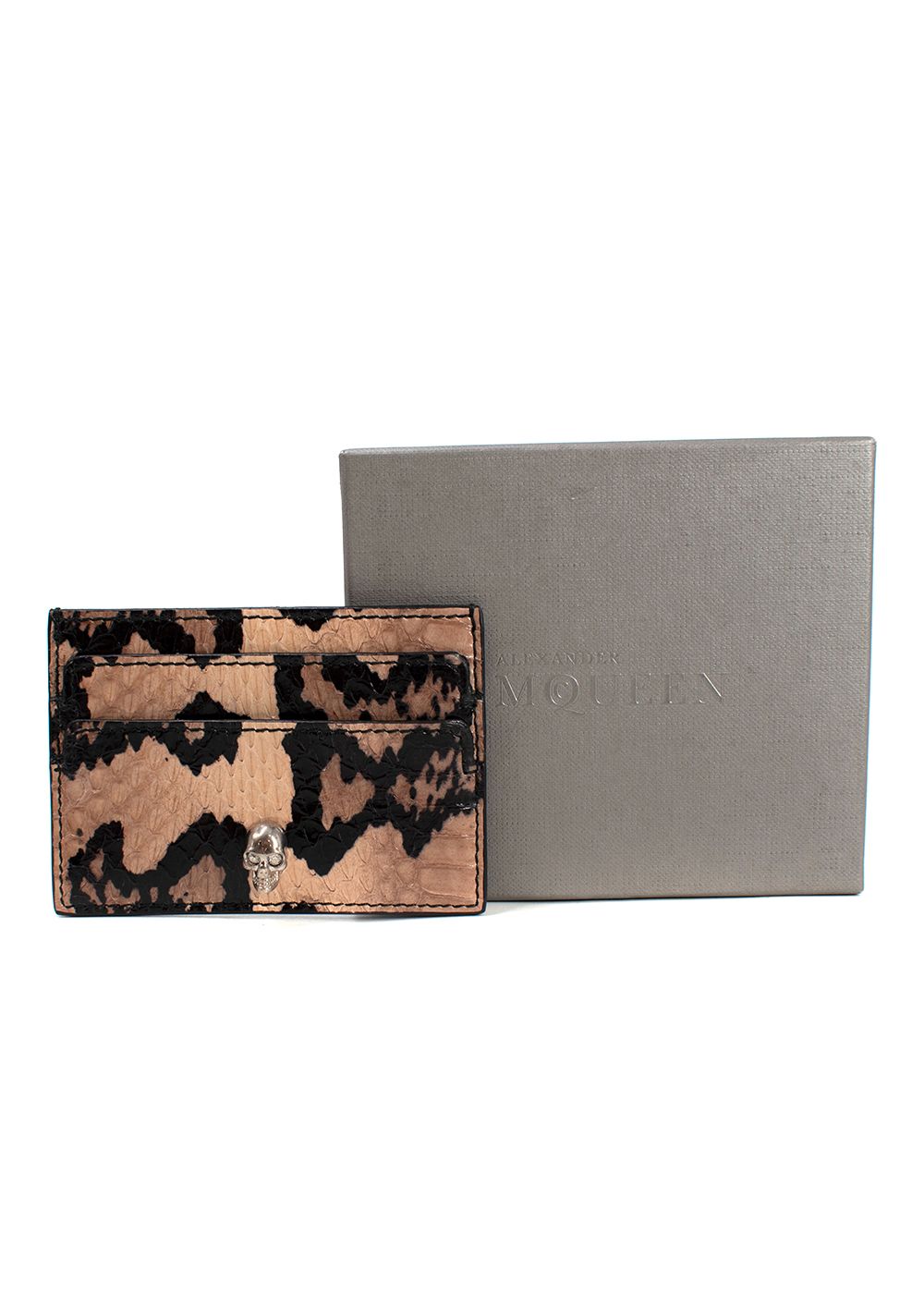 Alexander McQueen Pink Python Cardholder Pink Beige