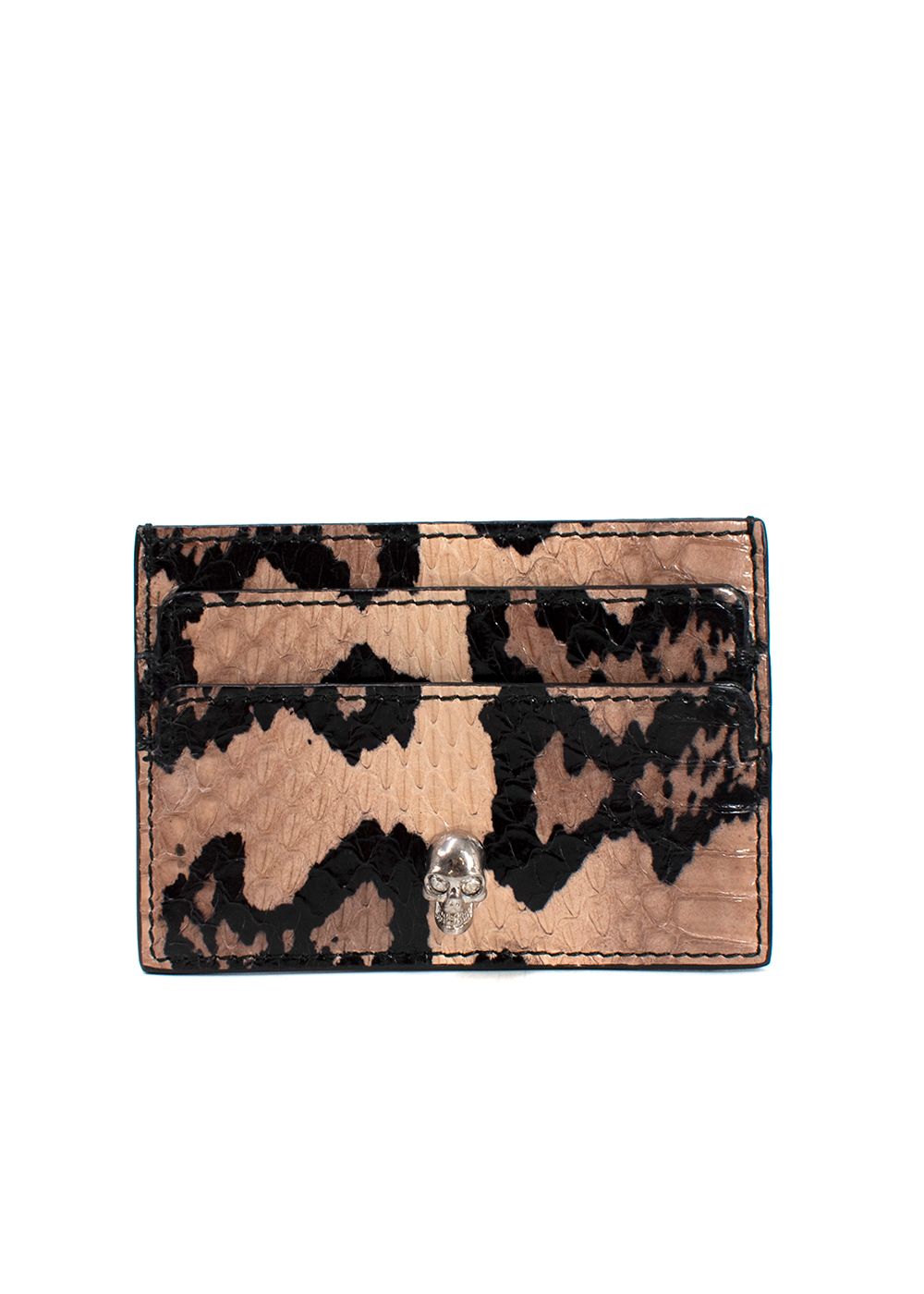 Alexander McQueen Pink Python Cardholder Pink Beige