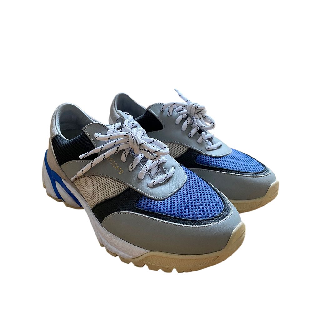 Preowned Axel Arigato Blue White  Grey Tech Runner Sneakers Size 38 Grey beige blue white leather