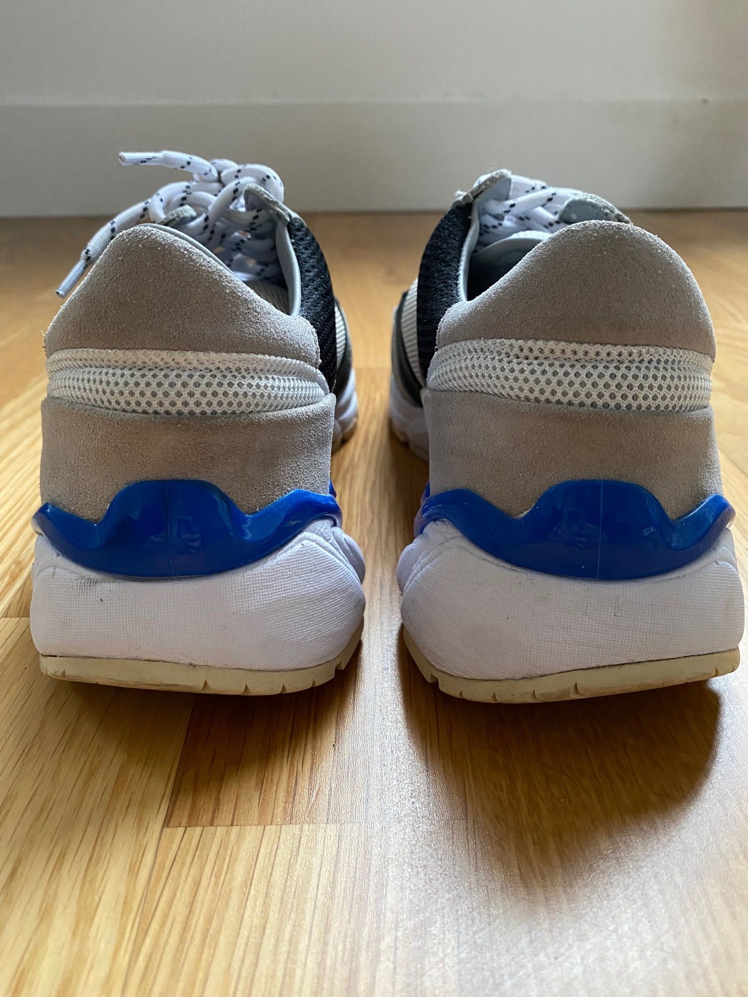 Preowned Axel Arigato Blue White  Grey Tech Runner Sneakers Size 38 Grey beige blue white leather