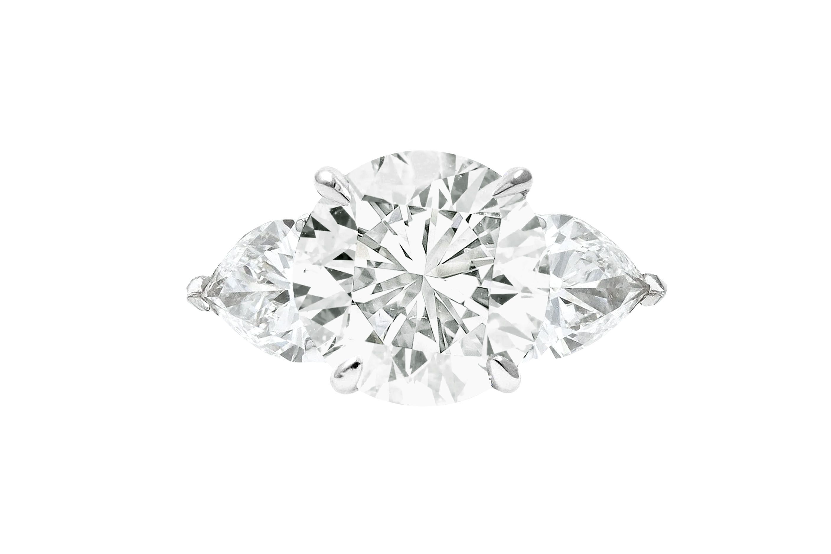 Verde 3ct IGI Certified Lab-grown Round Cut Diamond Ring Silver k white gold/lab-grown diamond