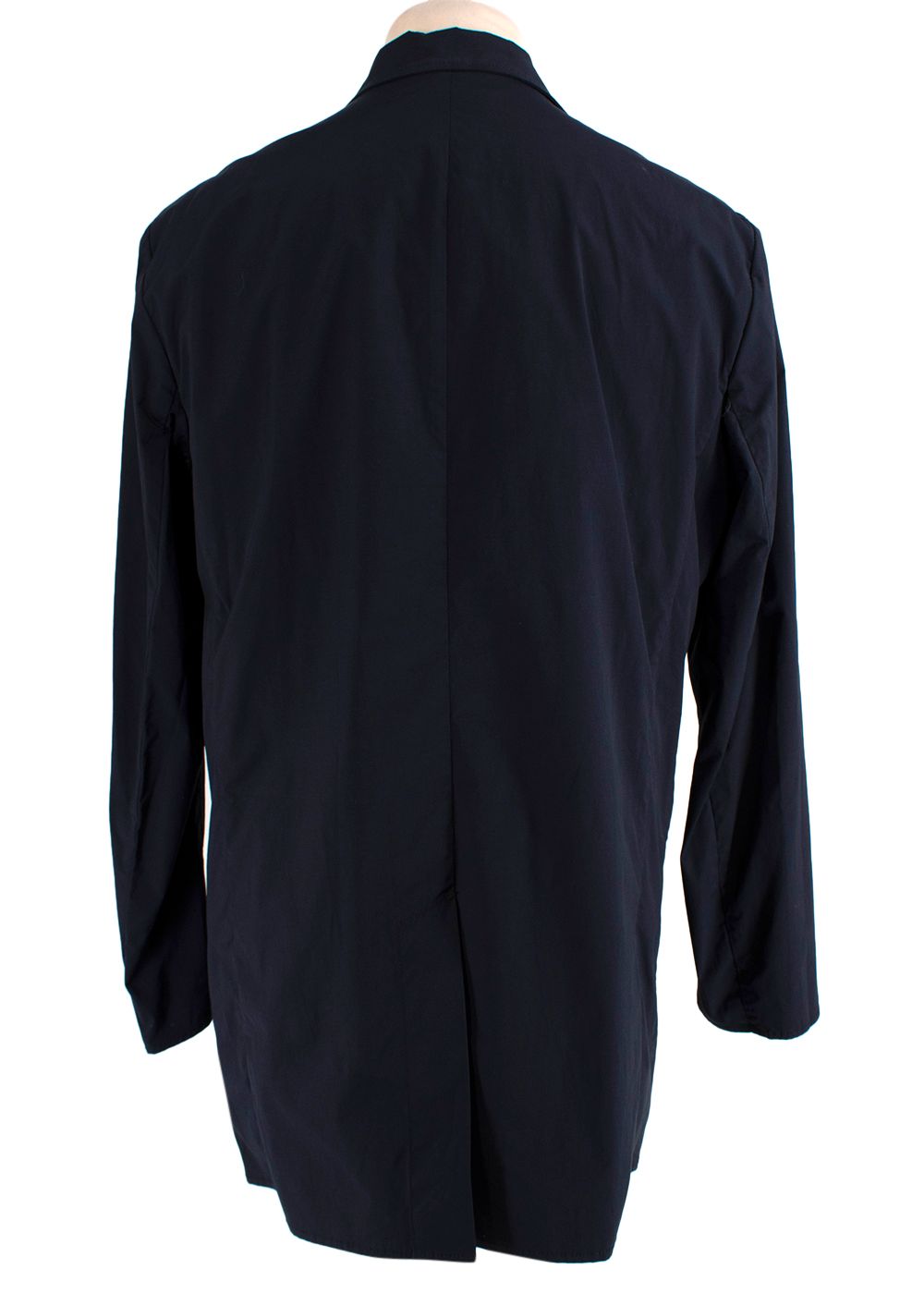 Men's Preowned Armani Collezioni Navy Ultralight Jacket Size L cotton