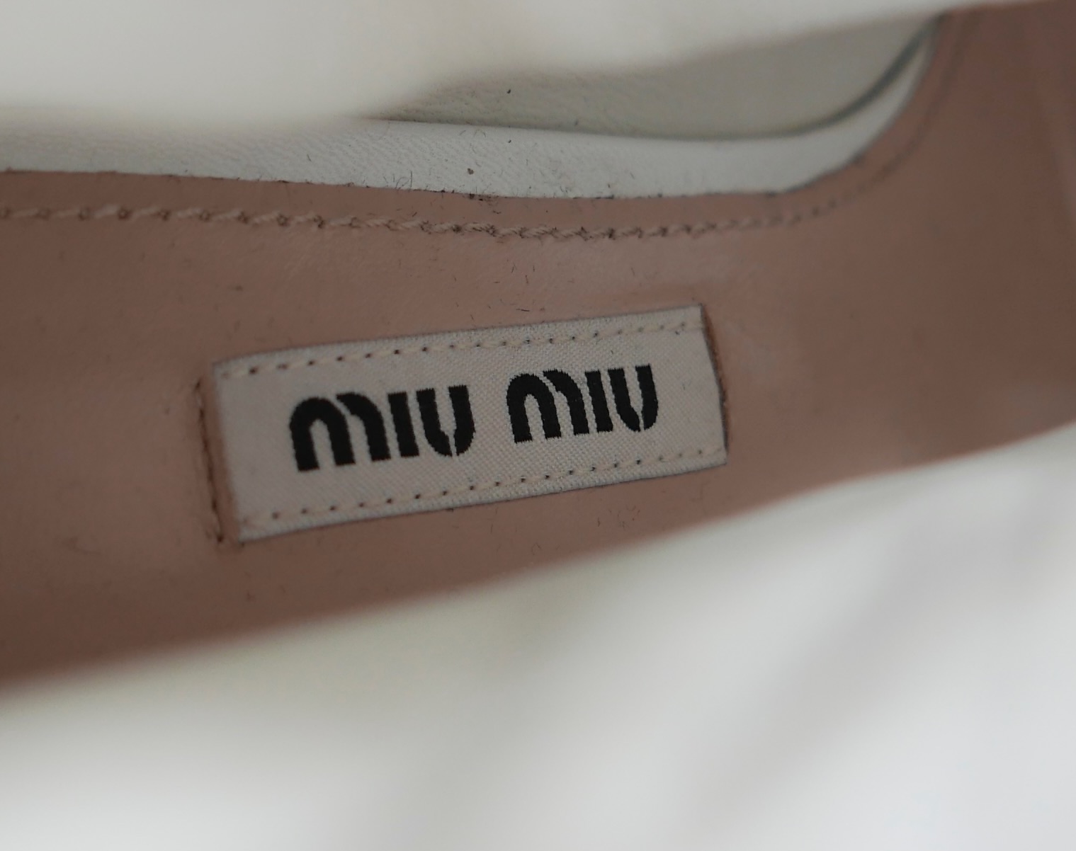 Preowned Miu Miu White Lace Up Ankle Boots Size 36 leather