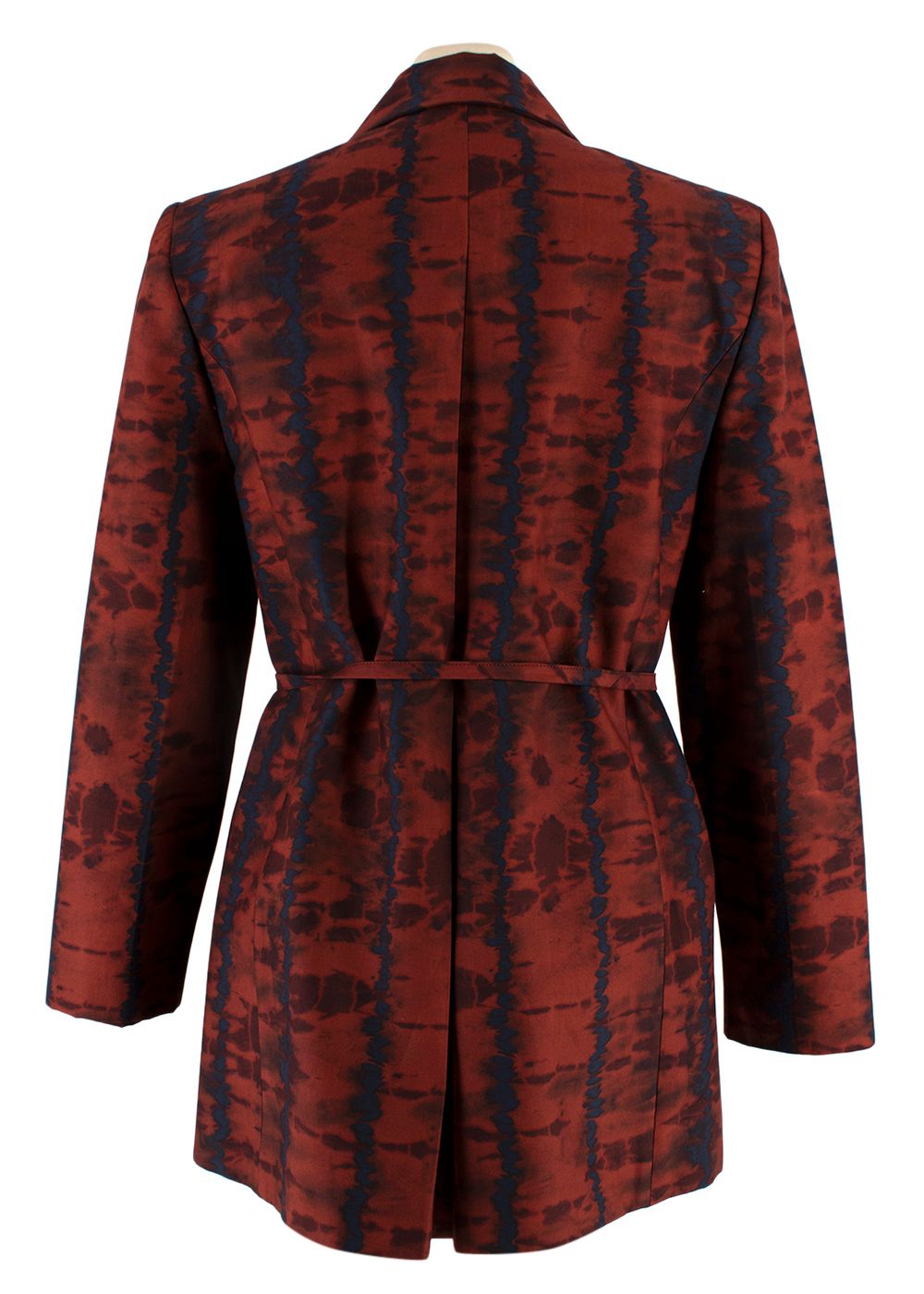 Altuzarra Hattson belted tie-dyed cotton-blend blazer Size S burgundy and navy hues cotton