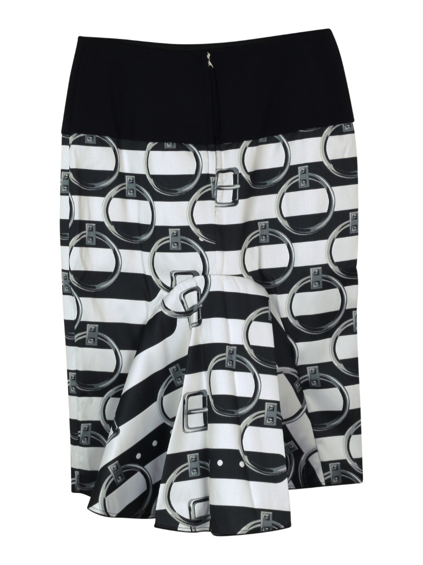 Giles handle print pencil skirt Size XS Black  White polyester