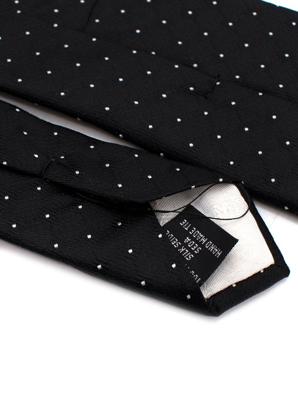 Men's Balmain Black Silk Polka-dot Tie Black and white