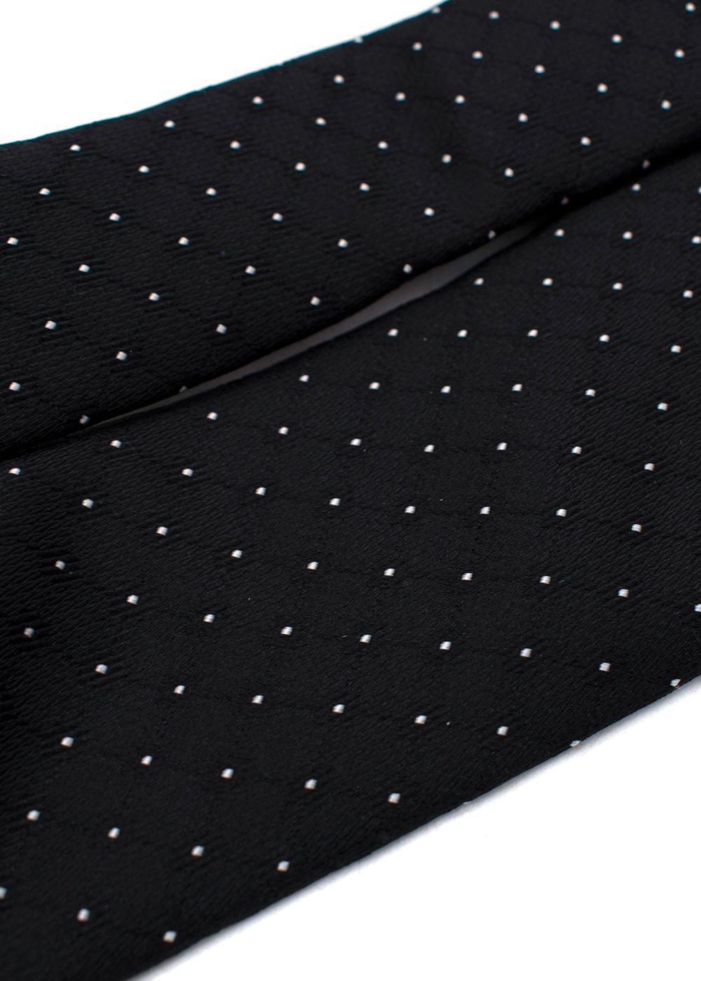 Men's Balmain Black Silk Polka-dot Tie Black and white