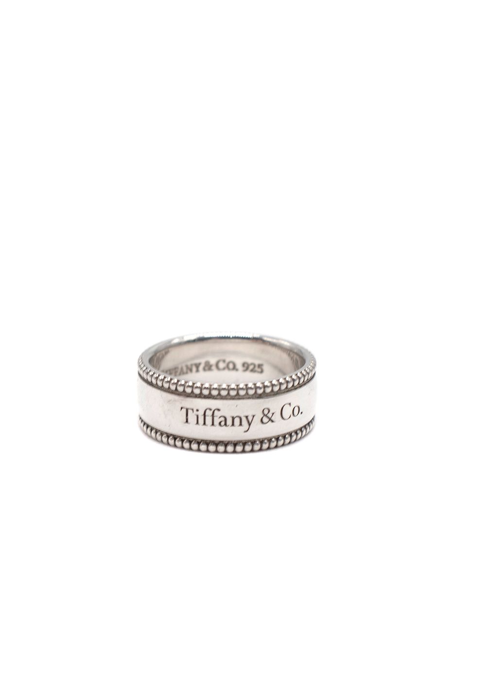 Preowned Tiffany  Co Sterling Silver Milgrain Band Ring