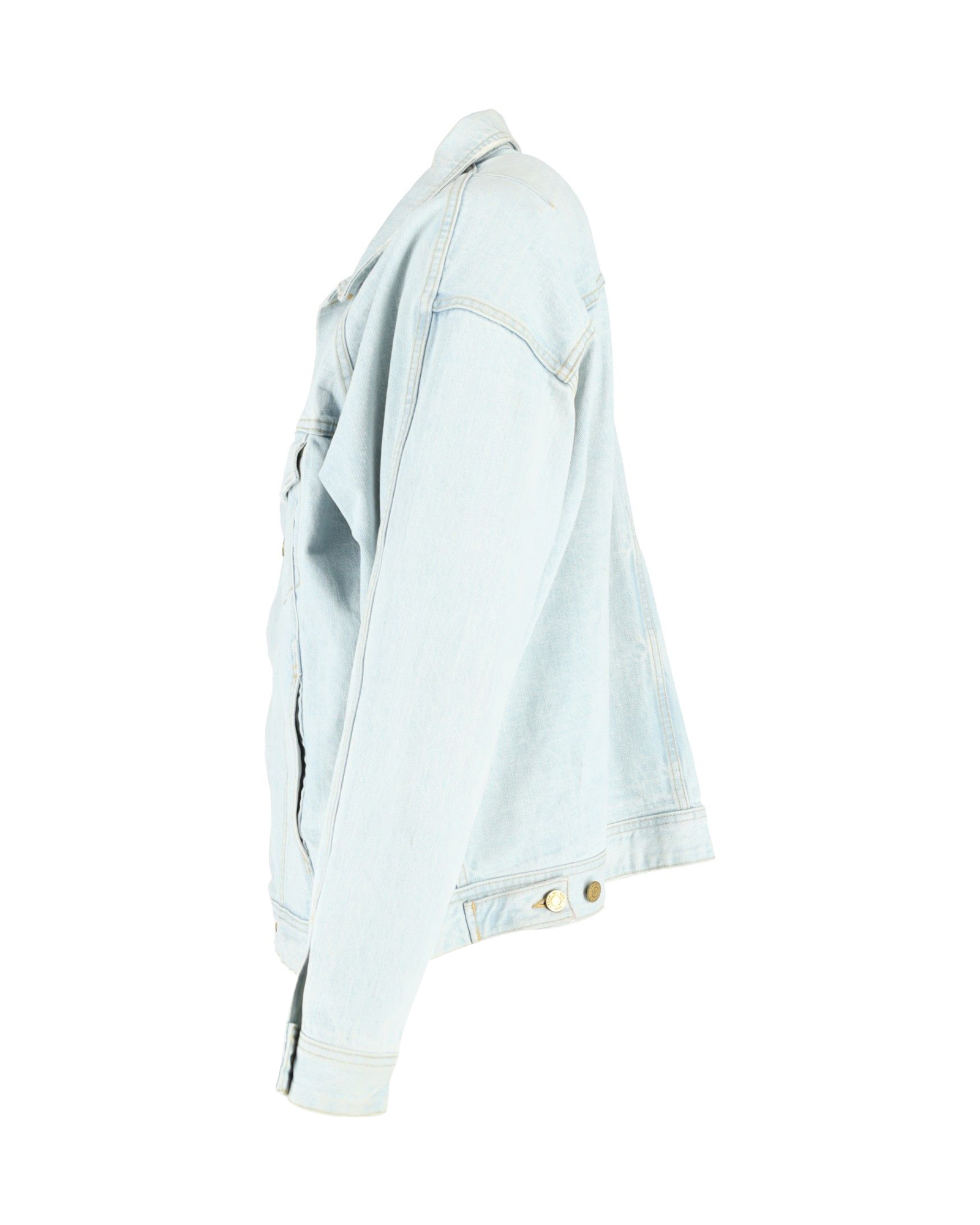 Men's Preowned Fear of God Light Denim Jacket Size S blue | light blue cotton/cotton denim