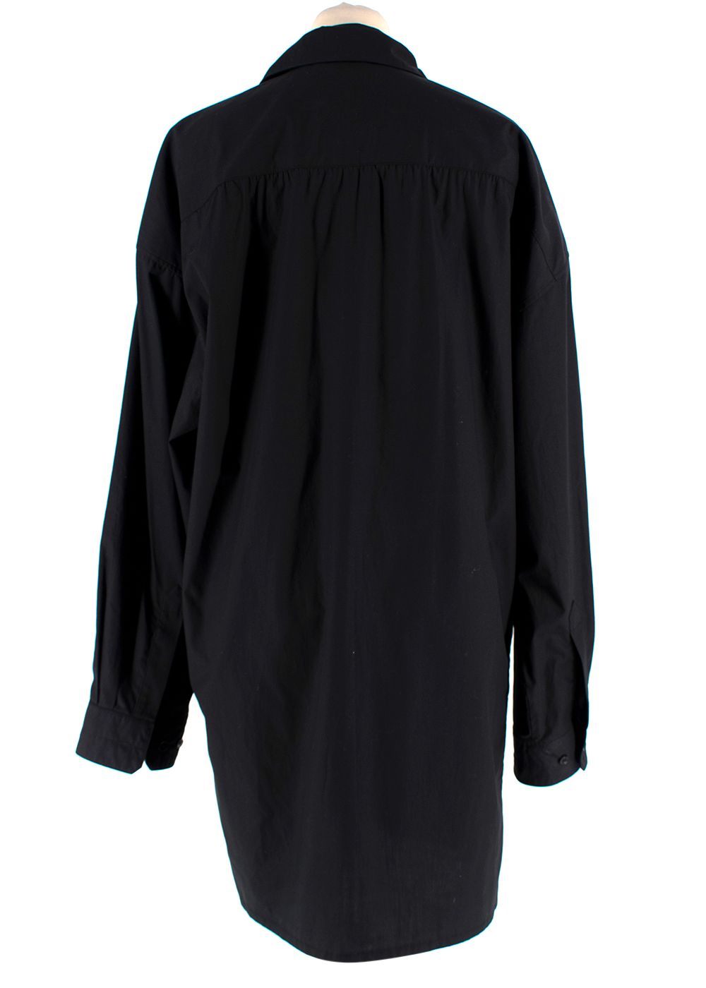 Lemaire Black Wrap Shirt Dress Size XS cotton