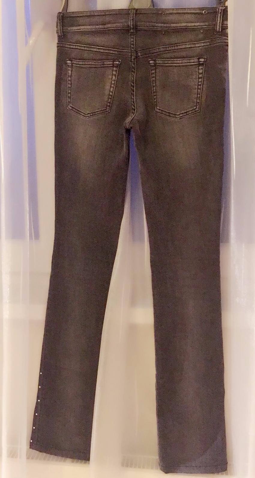 Preowned Blumarine Crystal skinny jeans Size S Grey cotton