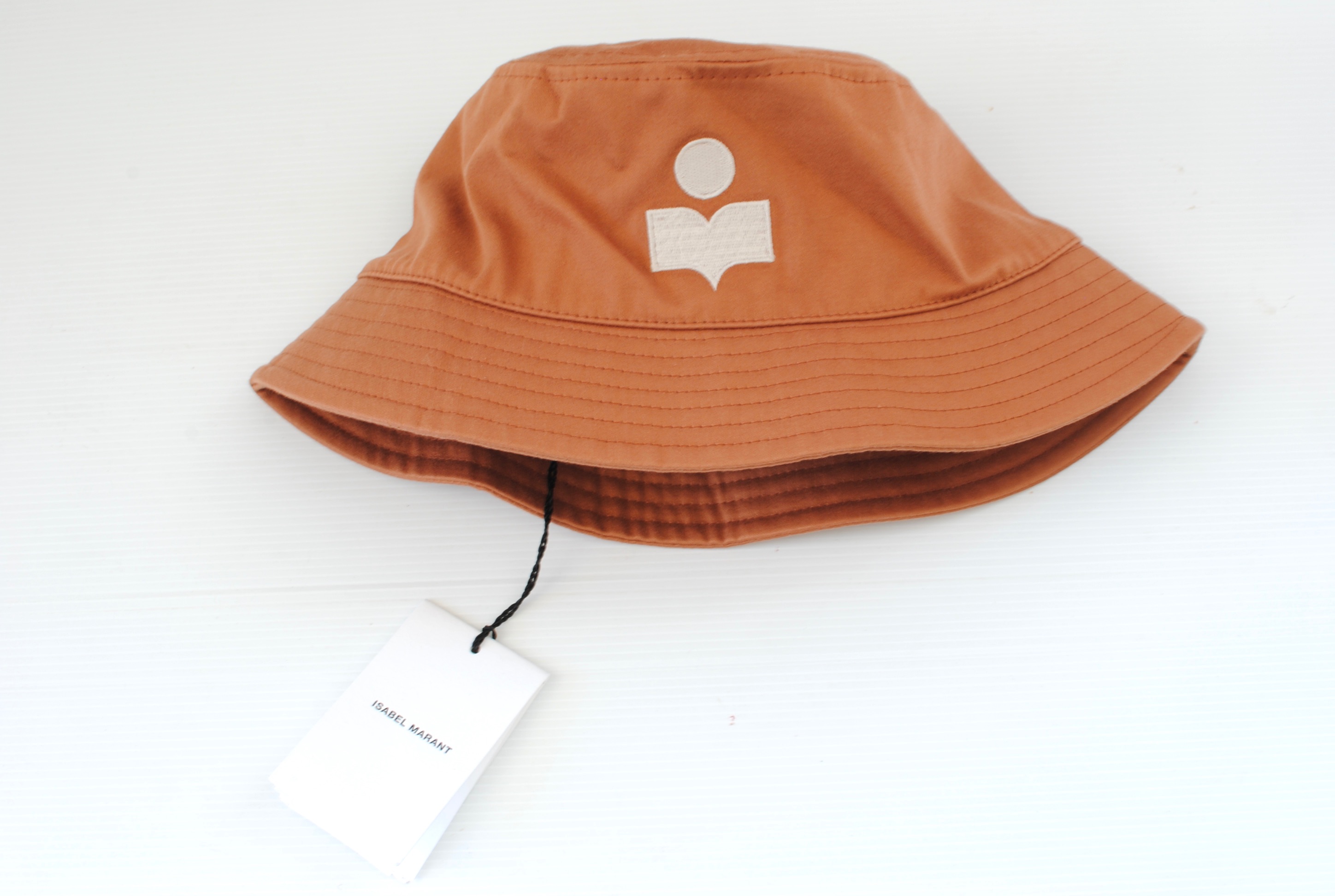 Isabel Marrant Canvas Bucket Hat Size M brown cotton