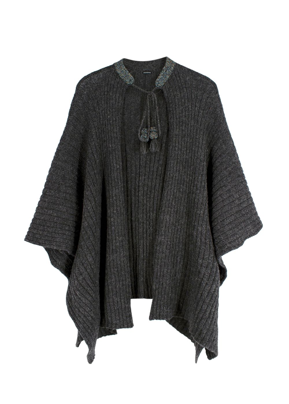 Joseph Grey Knit Poncho wool