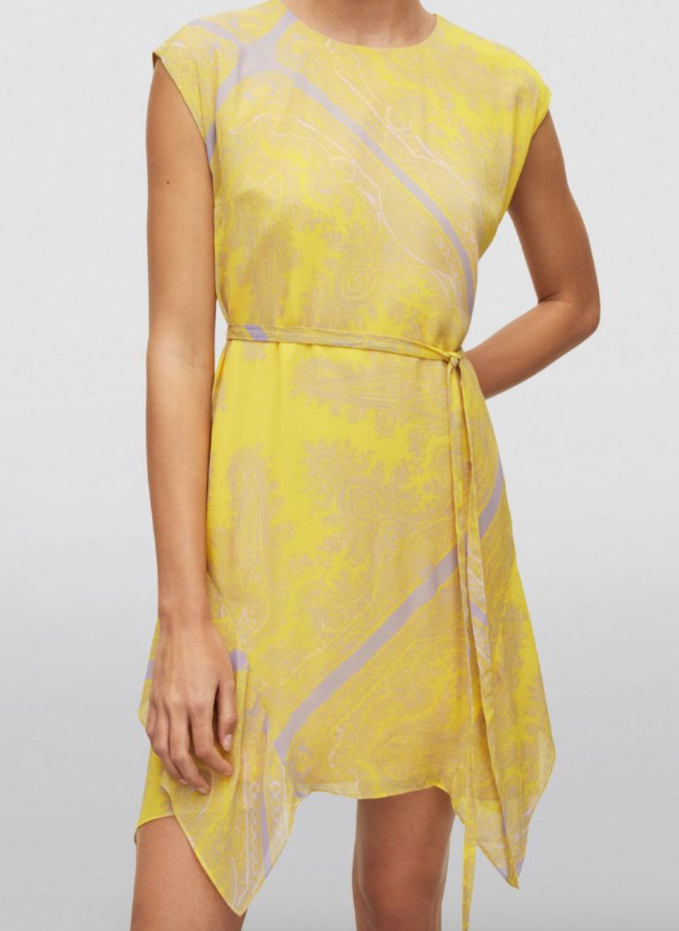 Allsaints Yellow Audrina Rafaela Dress Size M viscose