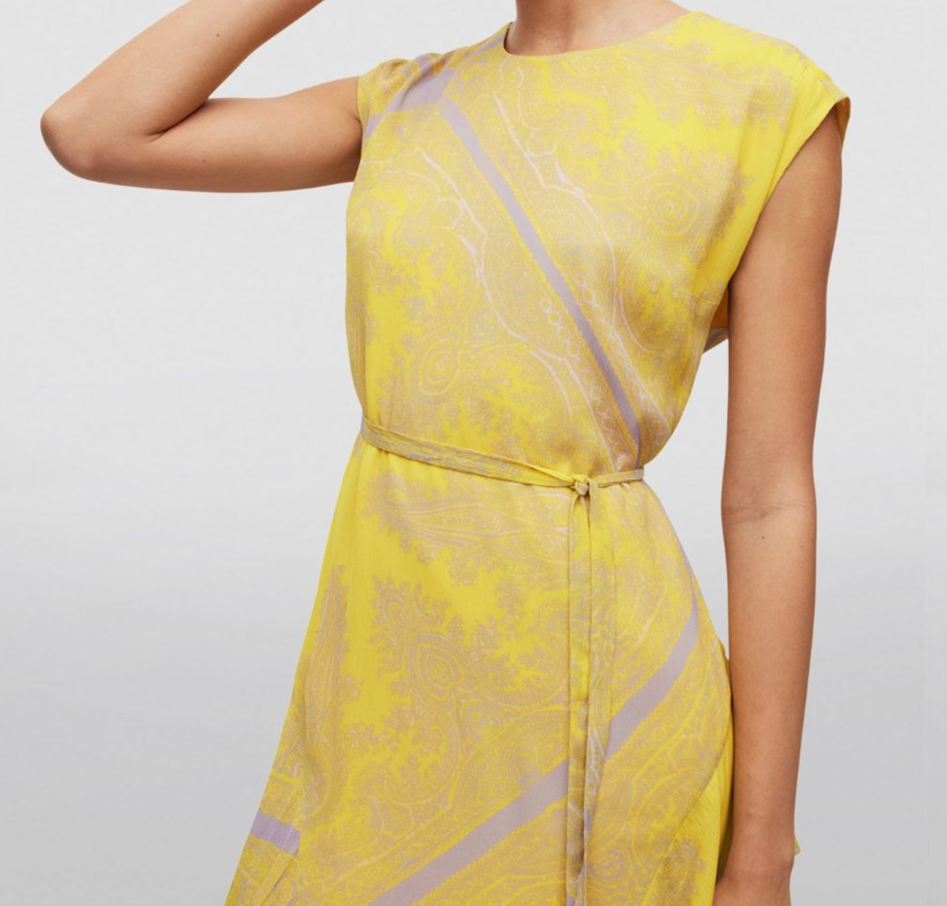 Allsaints Yellow Audrina Rafaela Dress Size M viscose