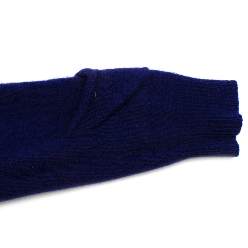 Preowned JW Anderson Navy Cashmere Blend Pockets Knitted Dress Size M Blue