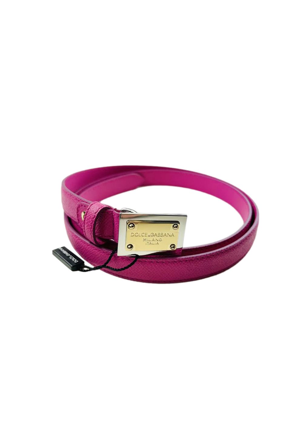 Dolce  Gabbana Pink Leather Belt - Size 85 Size M