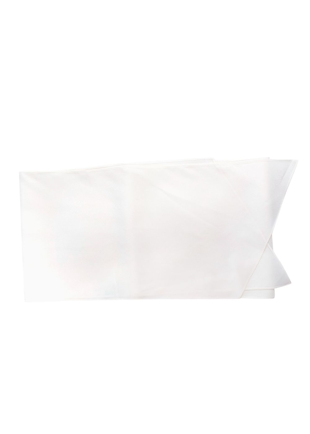 Chanel White Silk Thin Scarf