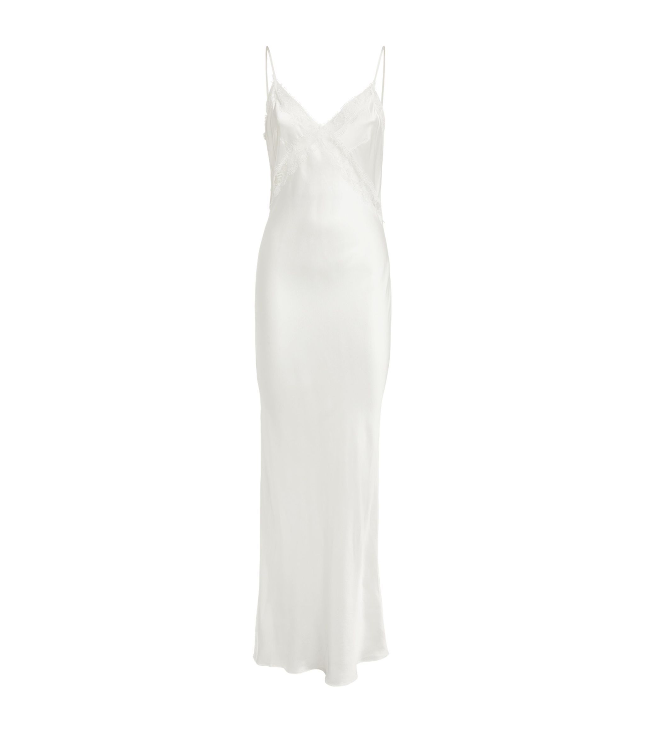 Kiki De Montparnasse Long Slip Dress Size XS Ivory silk