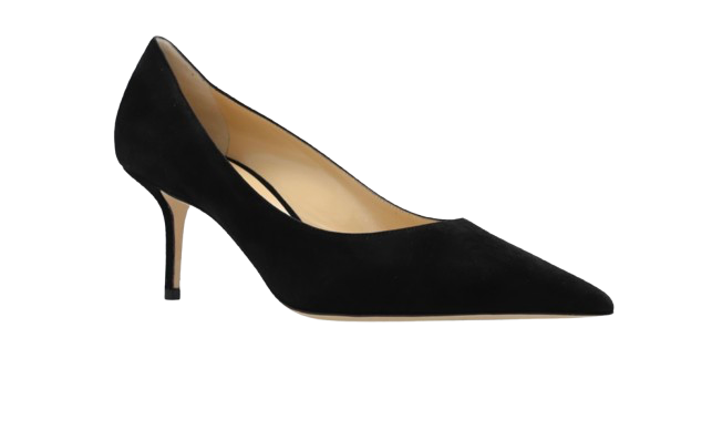 Preowned Jimmy Choo Black Suede Pointed Toe Kitten Heels Size 37