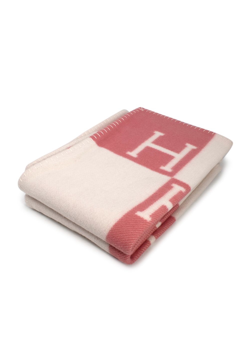 Hermes  Pink and Cream Avalon Baby Blanket