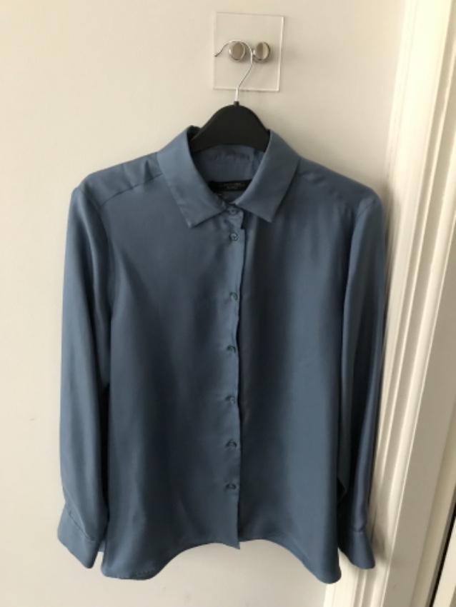 MaxMara Blue silk Vader shirt Size S