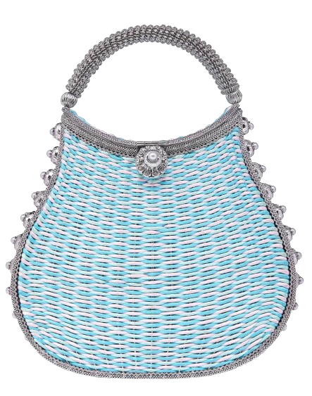 Mae Cassidy Poolside Aqua Mint  Nimmi Picnic Purse polyester