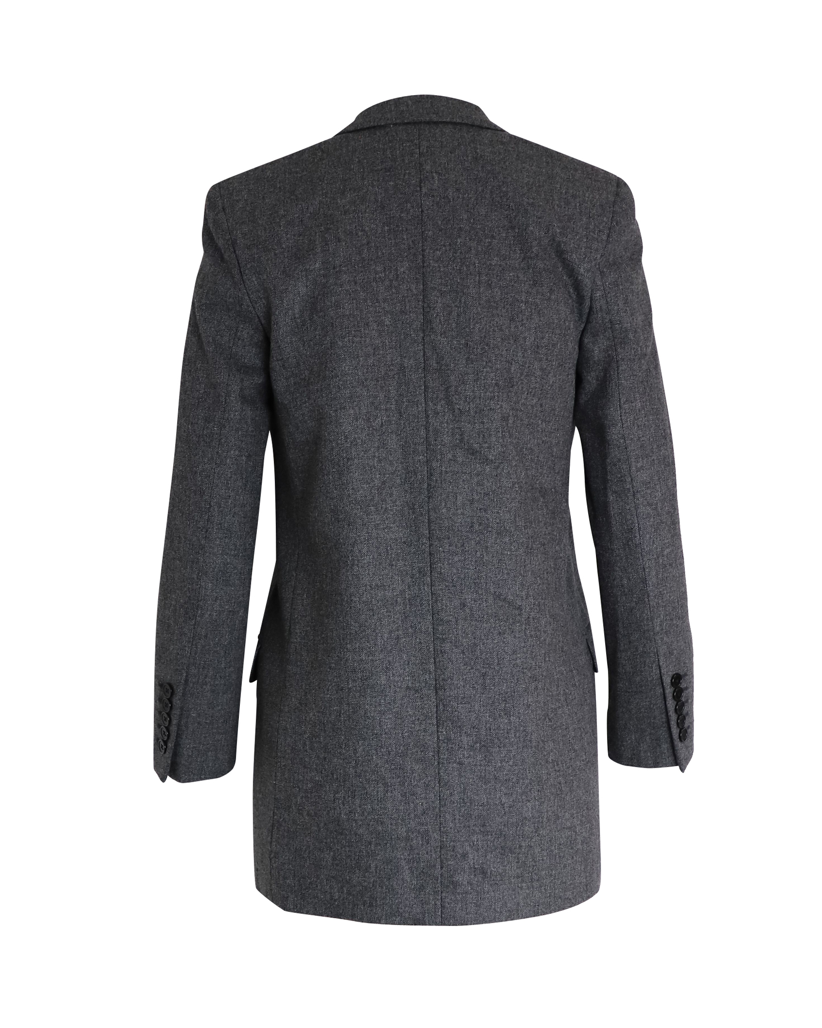 Preowned Saint Laurent Grey Wool Single-Breasted Blazer Size XS