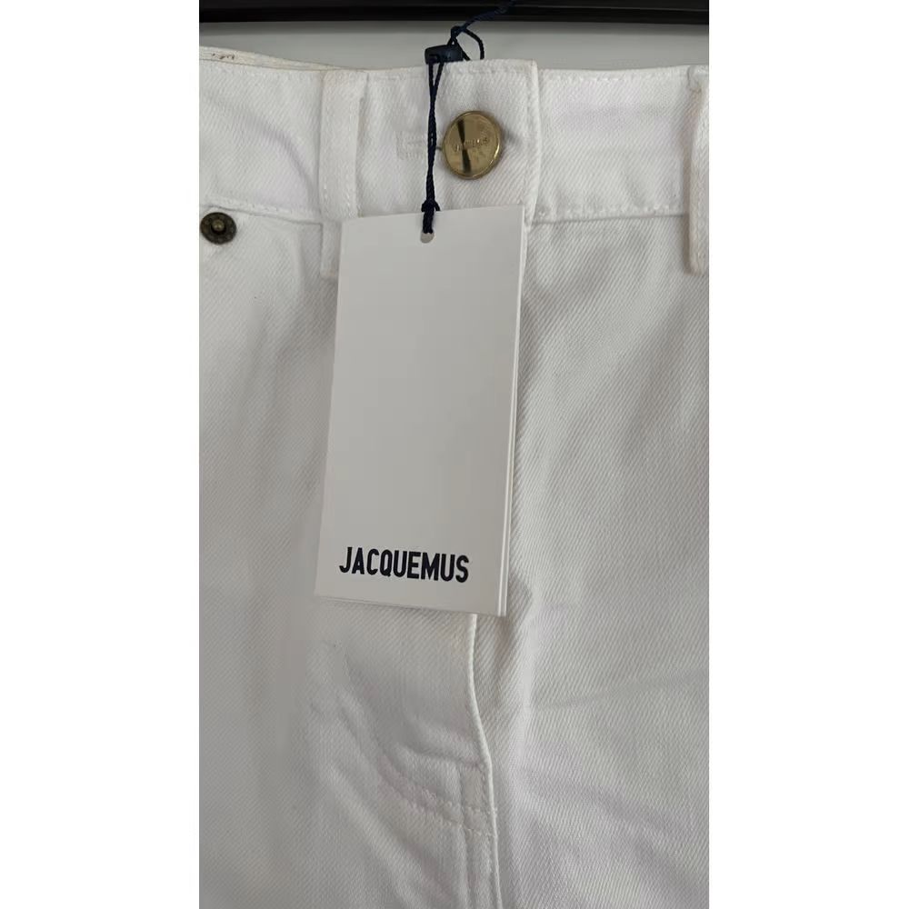 Preowned Jacquemus White Straight Leg Le Jeans Size 27/69 cotton