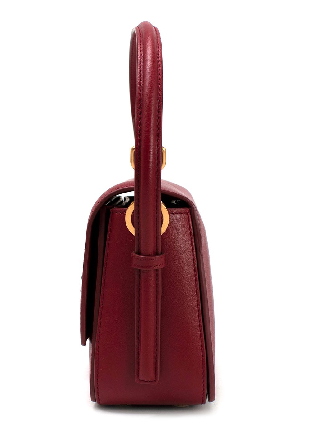 Aranyani Cherry Red Arya Stone Drops Napa Leather Shoulder Bag