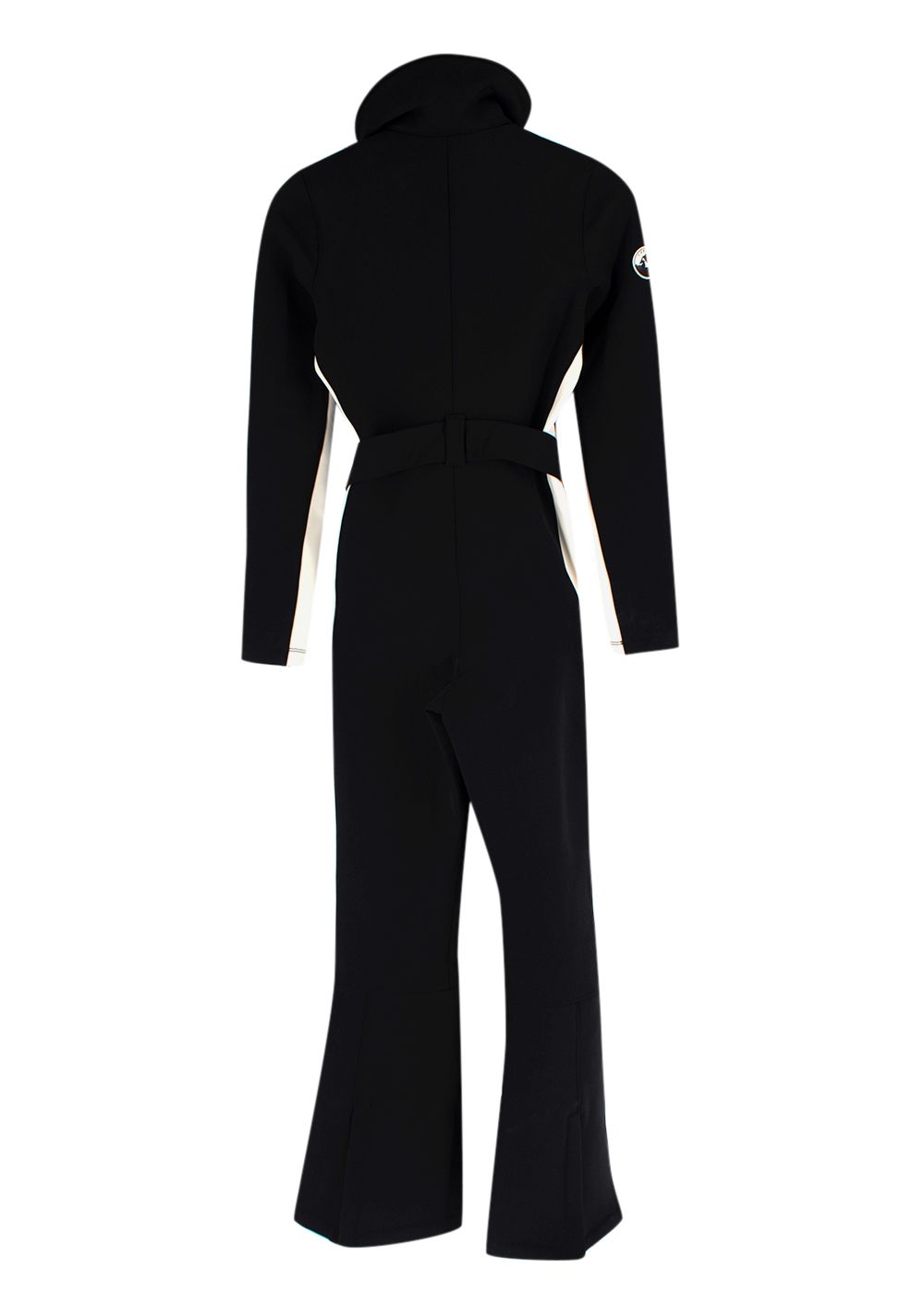 Cordova Belted Ski Suit In Onyx Size XS black/white polyamide/polyester/elastane