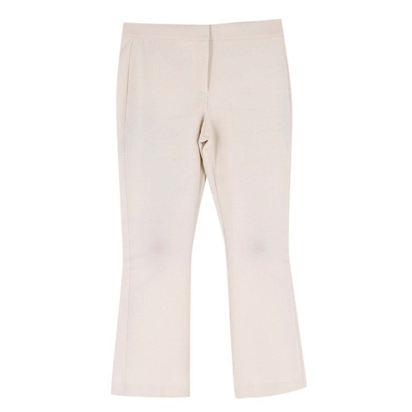 Preowned Theory White Slim Fit Cropped Trousers Size XS polyester