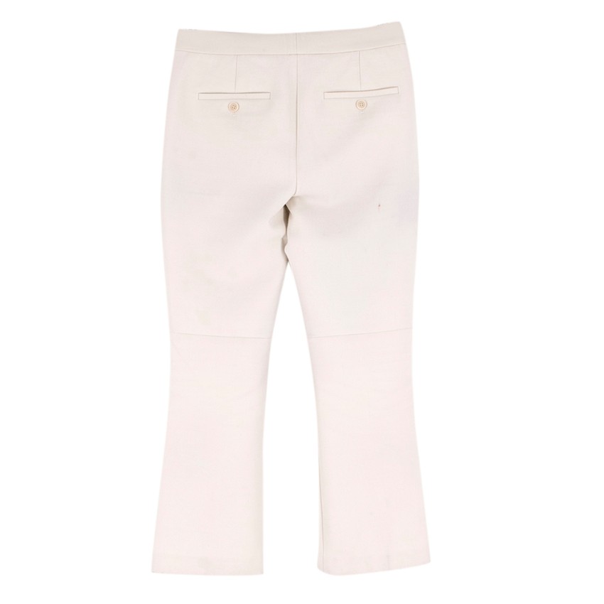 Preowned Theory White Slim Fit Cropped Trousers Size XS polyester