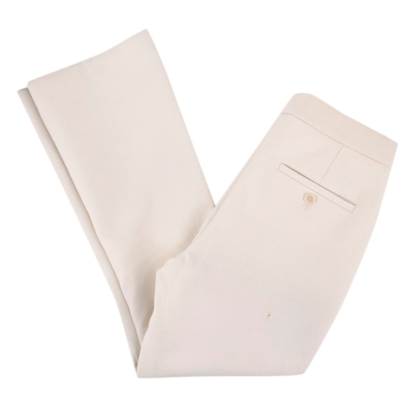 Preowned Theory White Slim Fit Cropped Trousers Size XS polyester