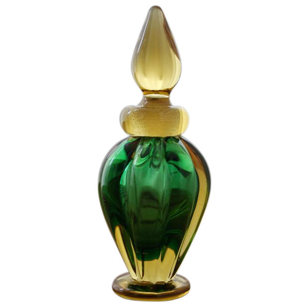 Archimede Seguso Scent Bottle Green glass