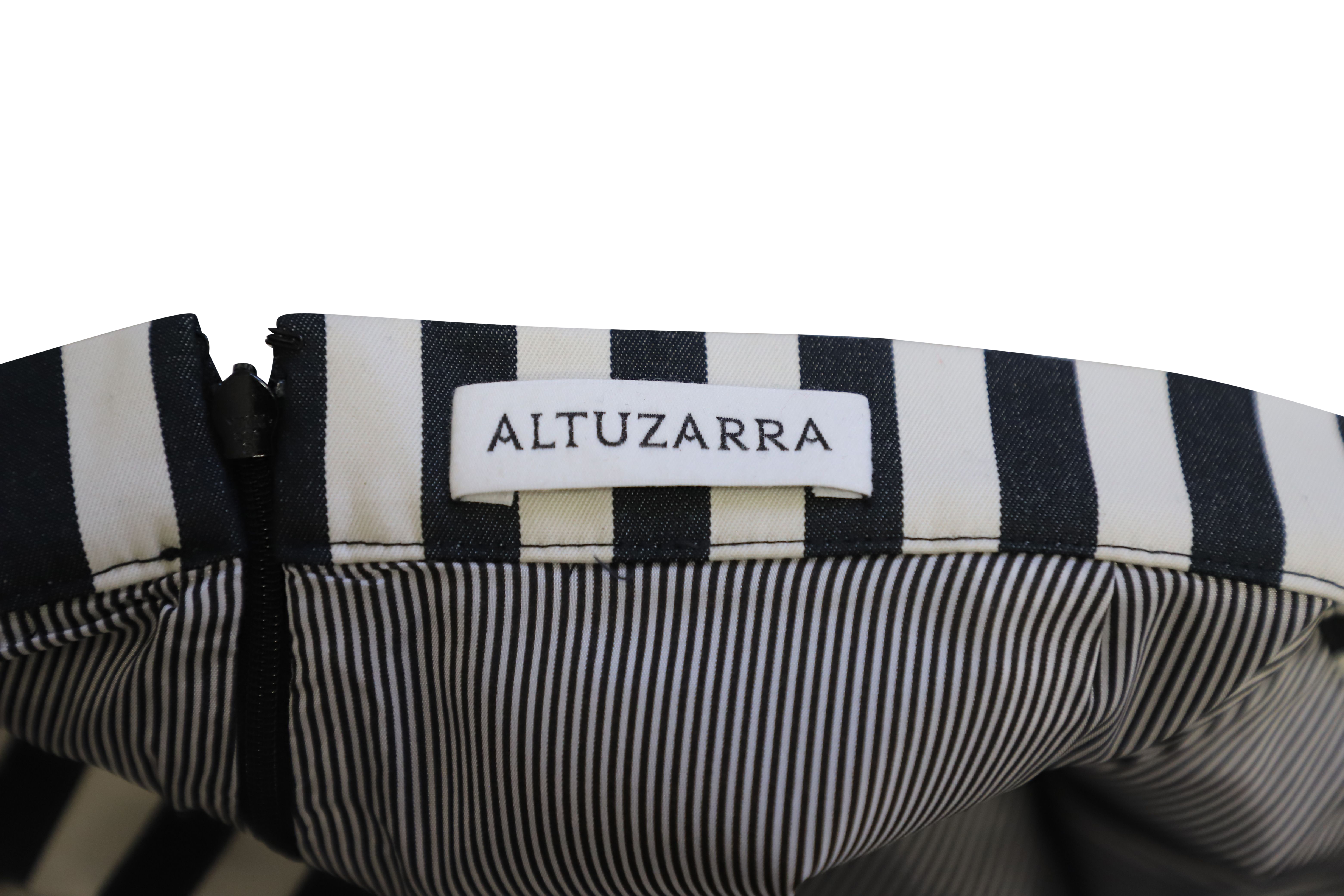 Preowned Altuzarra Black and White Paul Bert Skirt Size XS multicolor cotton