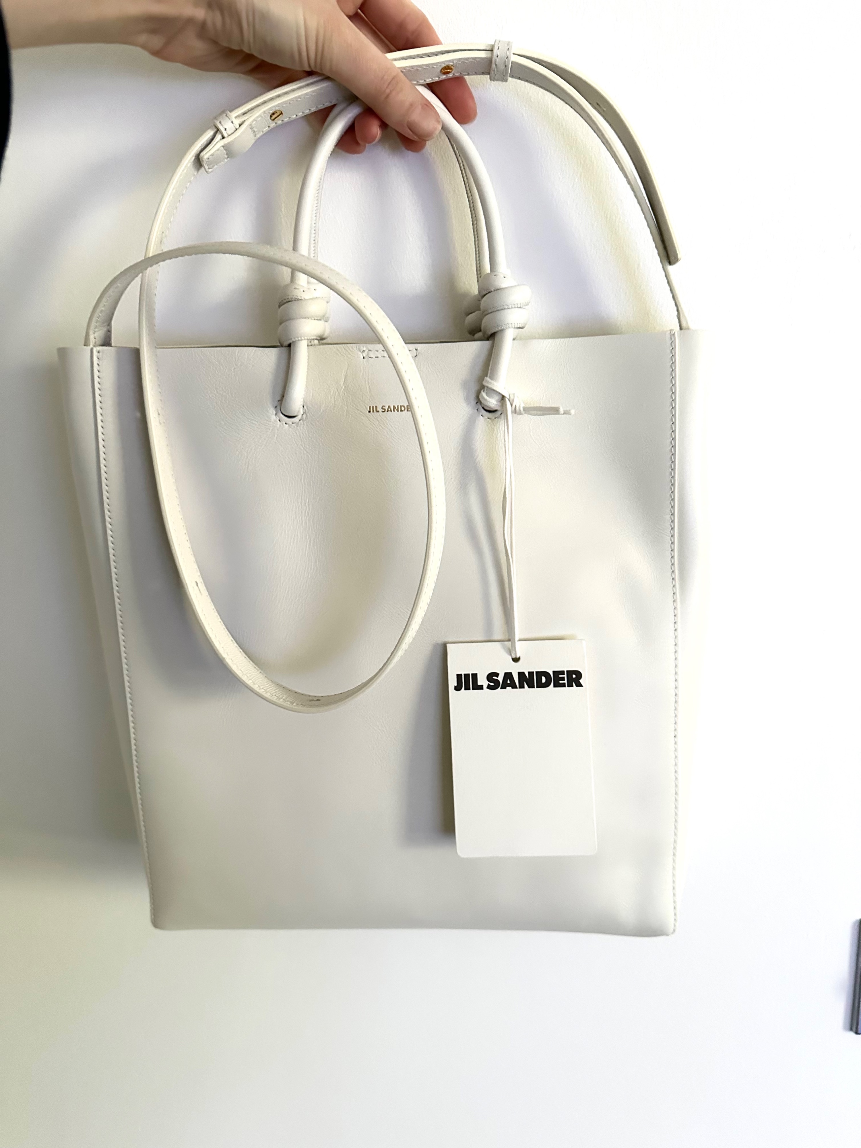 Jil Sander White Leather Tote bag