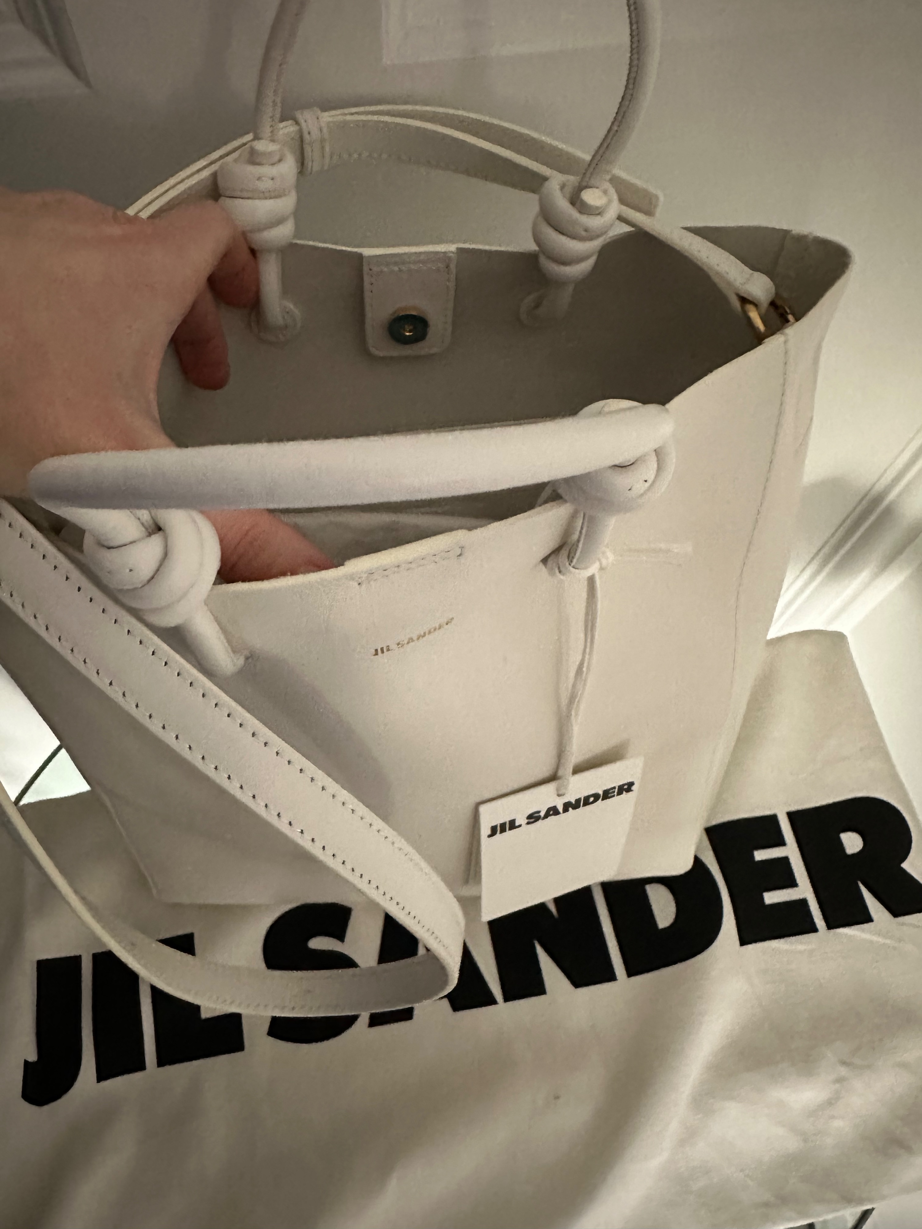 Jil Sander White Leather Tote bag