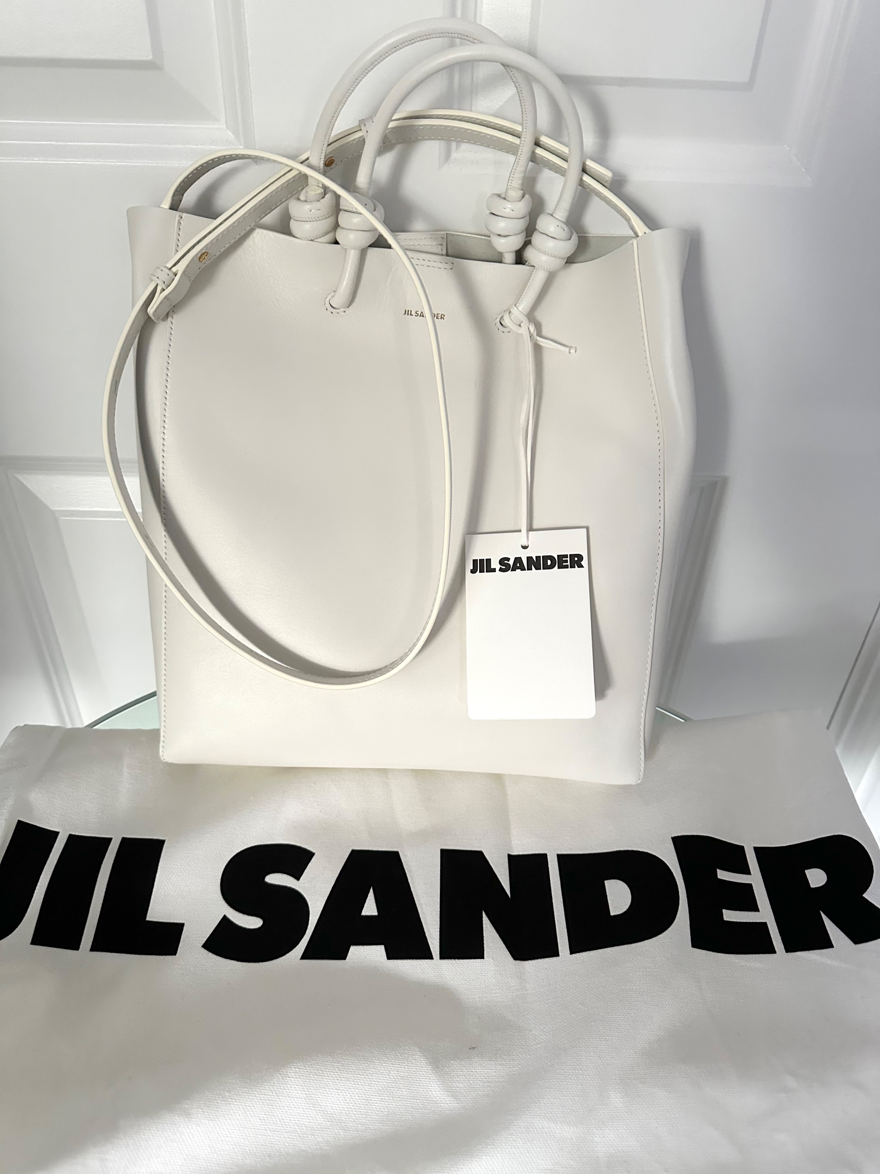 Jil Sander White Leather Tote bag