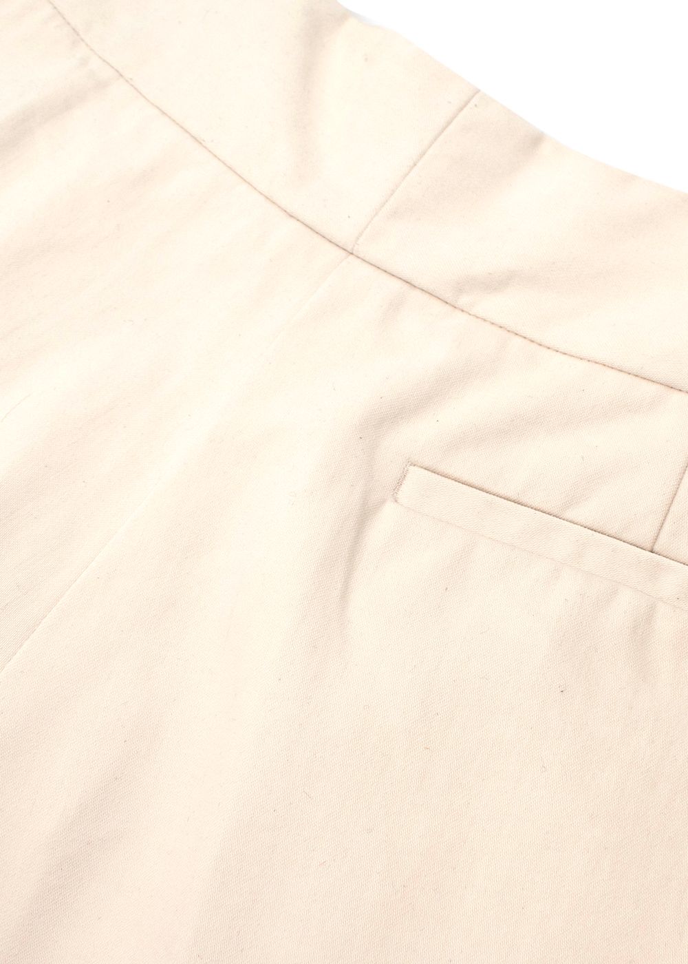 Preowned Jil Sander Cream Cotton High Waisted Wide Leg Trousers Size XS