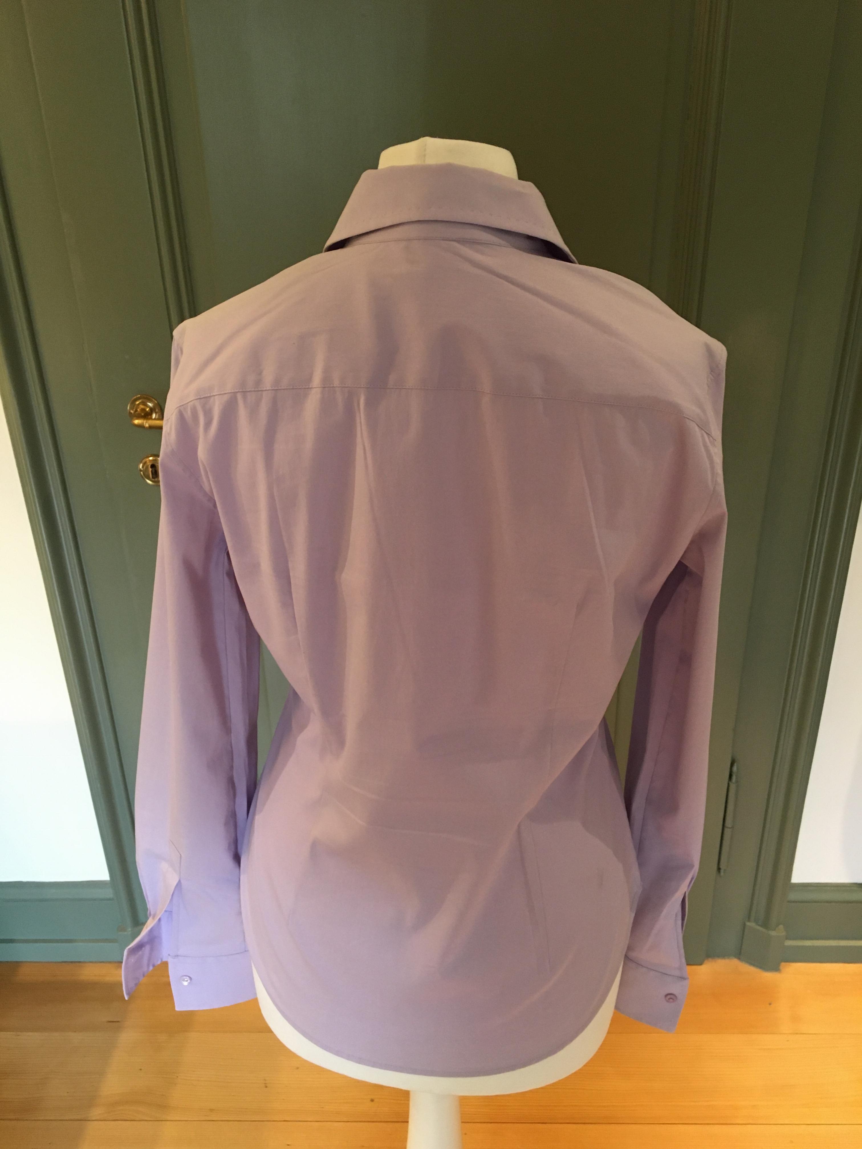 Preowned Loro Piana Lilac Stretch Cotton Shirt Size XS Purple