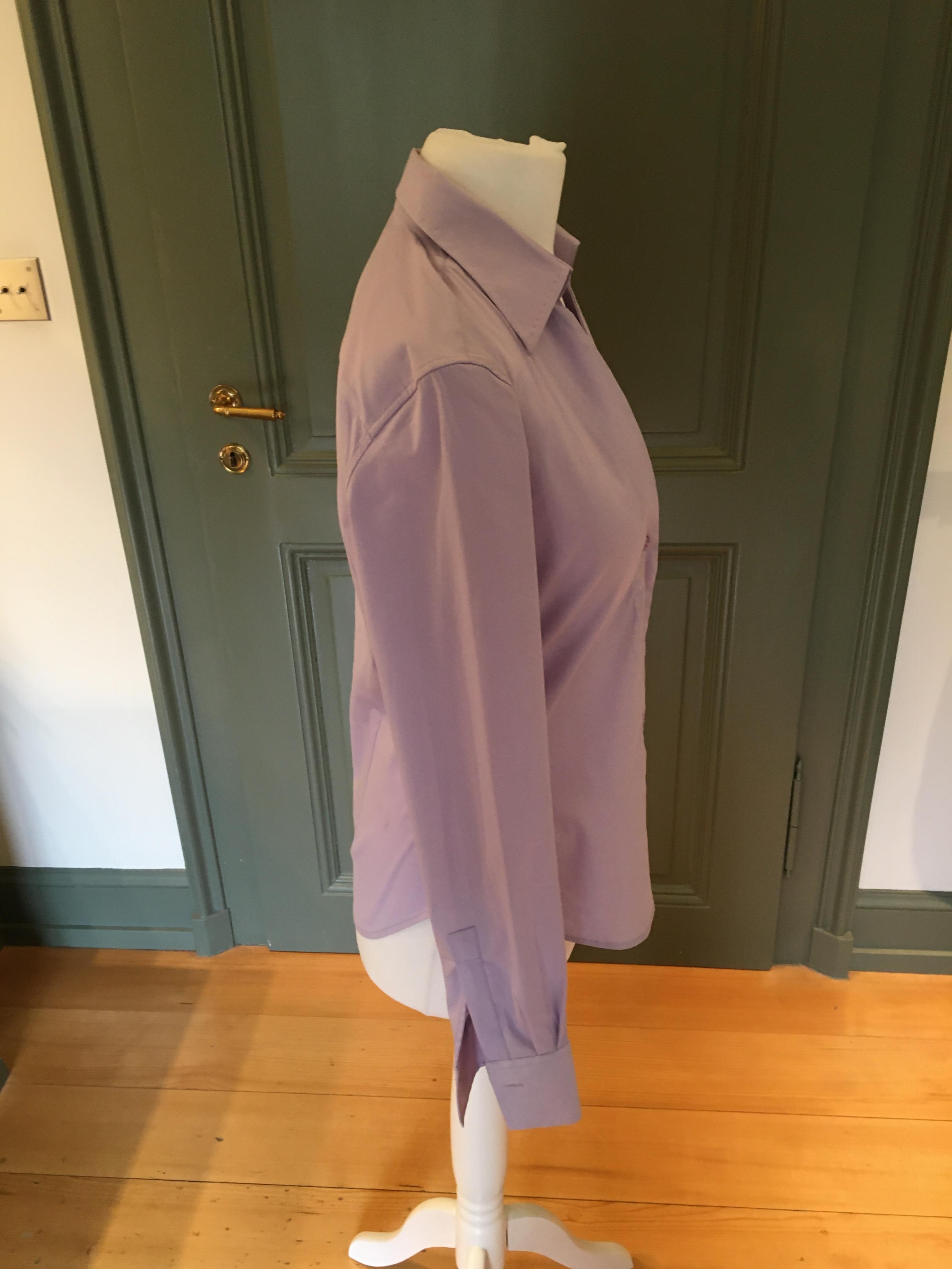 Preowned Loro Piana Lilac Stretch Cotton Shirt Size XS Purple