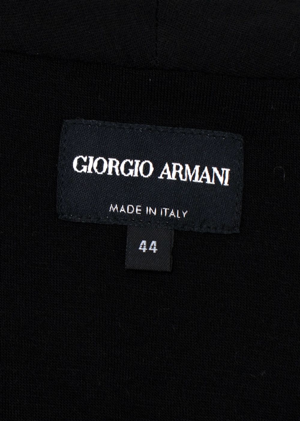 Preowned Giorgio Armani Cashmere Blend Black V Neck T-Shirt Size M viscose